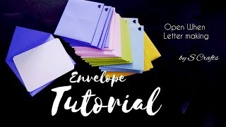 Paper envelope Tutorial | Open when letter tutorial | Handmade | S Crafts | Gift ideas | gift making