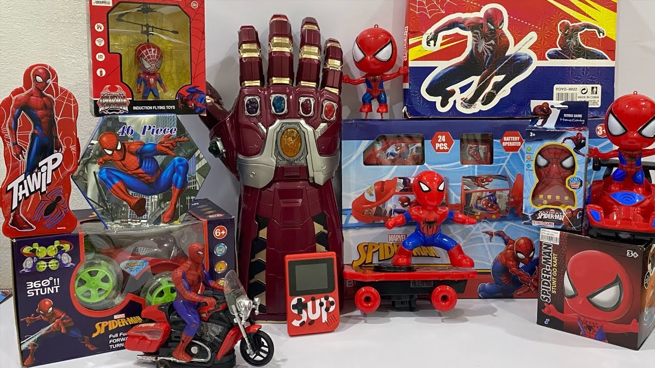 My Latest Cheapest Spiderman toy Collection,Spiderman videoGame, Spiderman Stunt Car, ironman hand