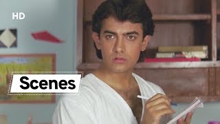 Aamir Khan Scenes from Hum Hai Rahi Pyaar Ke | Juhi Chawla | 90's Hindi Comedy Movie