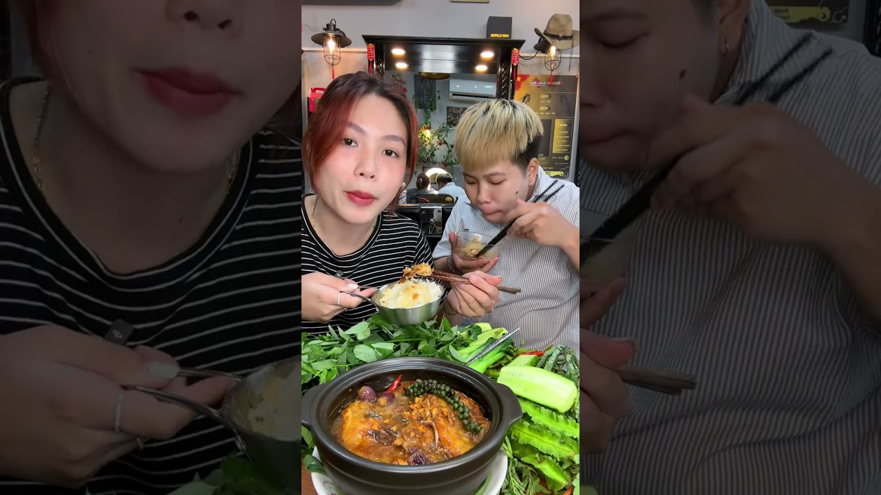 Ức Mỡ Cá Basa Kho Mặn Ngọt Ăn Cùng Mâm Rau Ứ Hự | Mukbang| ASMR| 