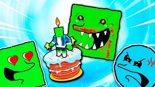 ROBLOX pero CUADRADITO .EXE CUMPLE AÑOS | Cuadradito y Circulito