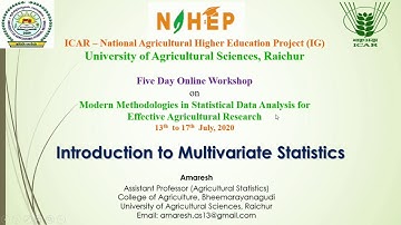 Introduction to Multivariate Statistics