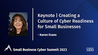 Keynote | Creating a culture of cyber readiness for small businesses