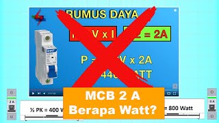 (Sering Salah Nih) Cara Hitung MCB, Berapa Watt?