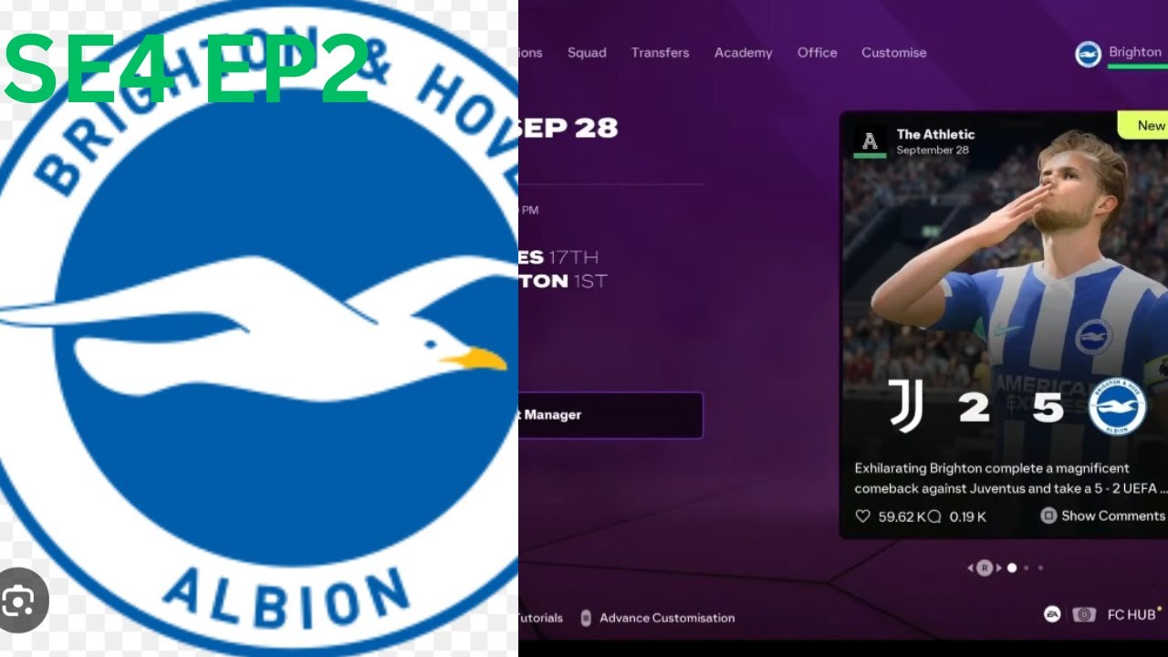 BRIGHTON F C Fc26 CAREER MODE S4 EP2
