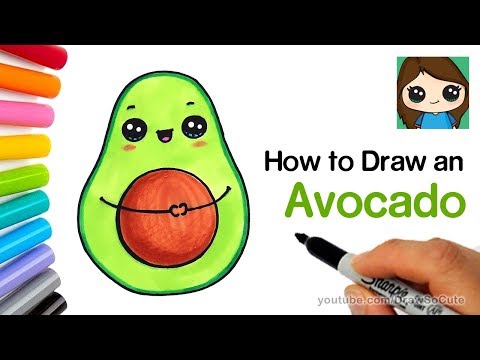 How to Draw an Avocado Cute and Easy