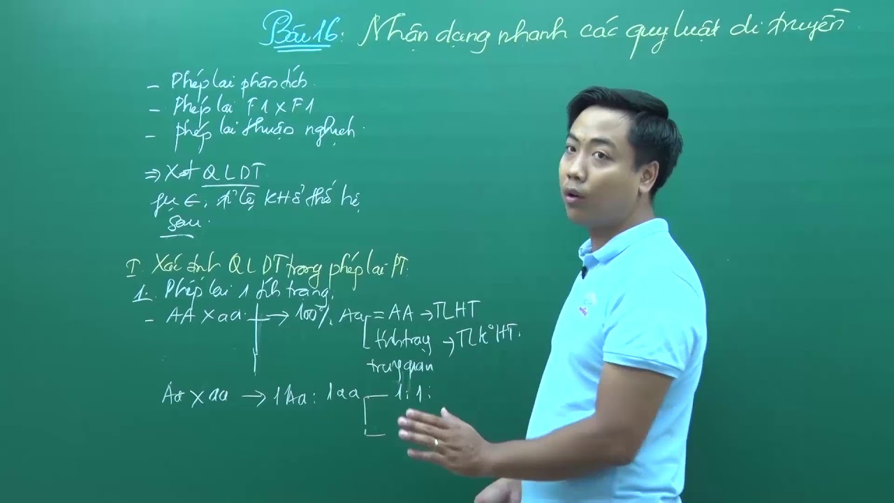 Nhận dạng các quy luật di truyền - Lớp 12 - Thầy Đinh Đức Hiền - PEN-C 2018