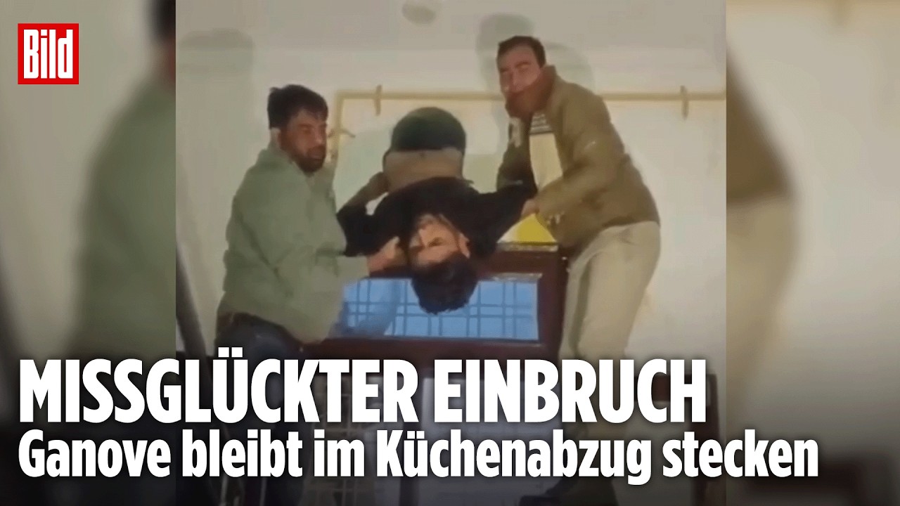 PEINLICHER EINBRUCH: Dieb bleibt im Küchenabzug stecken und wird verhaftet