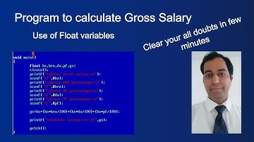 Calculate gross salary with C program | #LearnC #ProgramtoUseFloatVariables