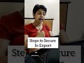 Steps to secure in Export I KDSushma