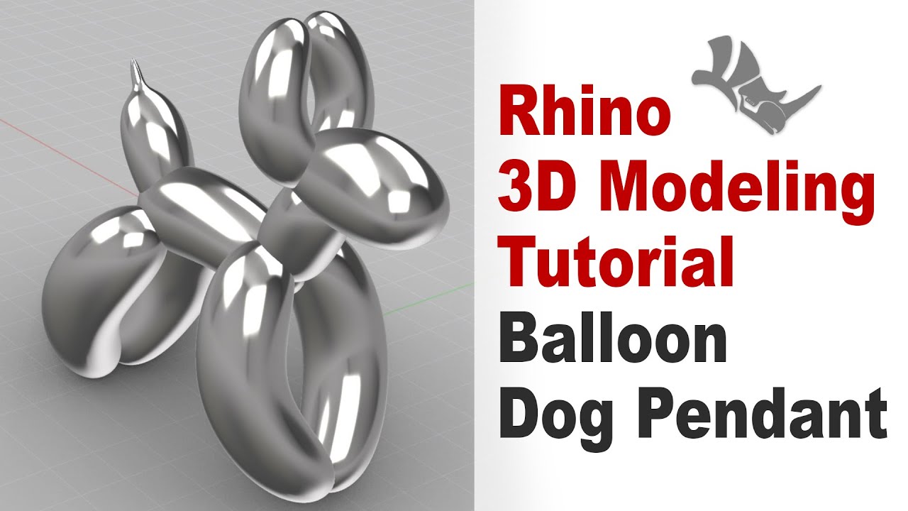 Jewelry CAD 3D Modeling for Beginner- Balloon Dog Pendant Design with Rhino 3D 