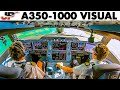Airbus a3501000 hand flown visual approach into caribbean