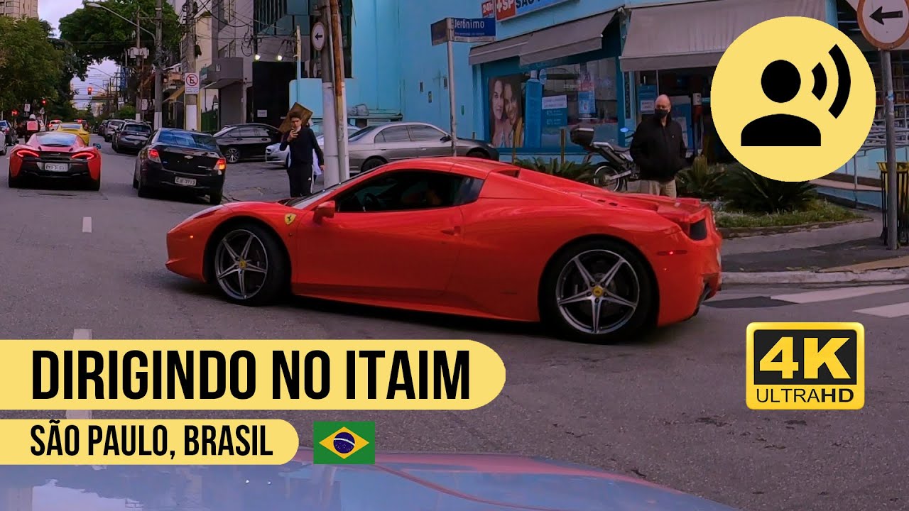 ⁴ᴷ⁶⁰ Dirigindo pelo Itaim com narração, São Paulo, Brasil 