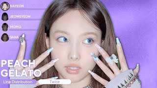 TWICE - PEACH GELATO (Line Distribution   Lyrics)