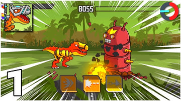 👾🦖CyberDino: T-Rex vs Robots🦖👾 Stage 1-5 (Android Gameplay) Part 1