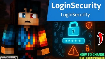 How to Reset Your Password in Minecraft Server || Login Security Plugin Tutorial 🤩