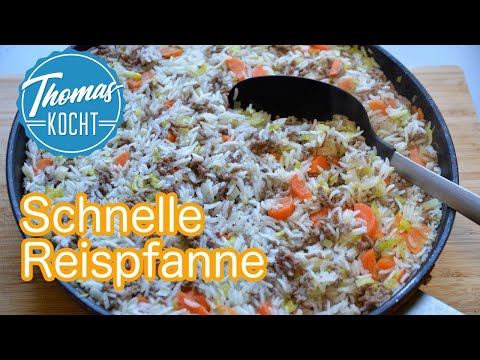 Schnell & einfach eine würzige Paprika Reis Pfanne mit Hackfleisch kochen. || How to cook a simple &. 