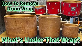 70's Slingerland drum set project. How to remove drum wrap.