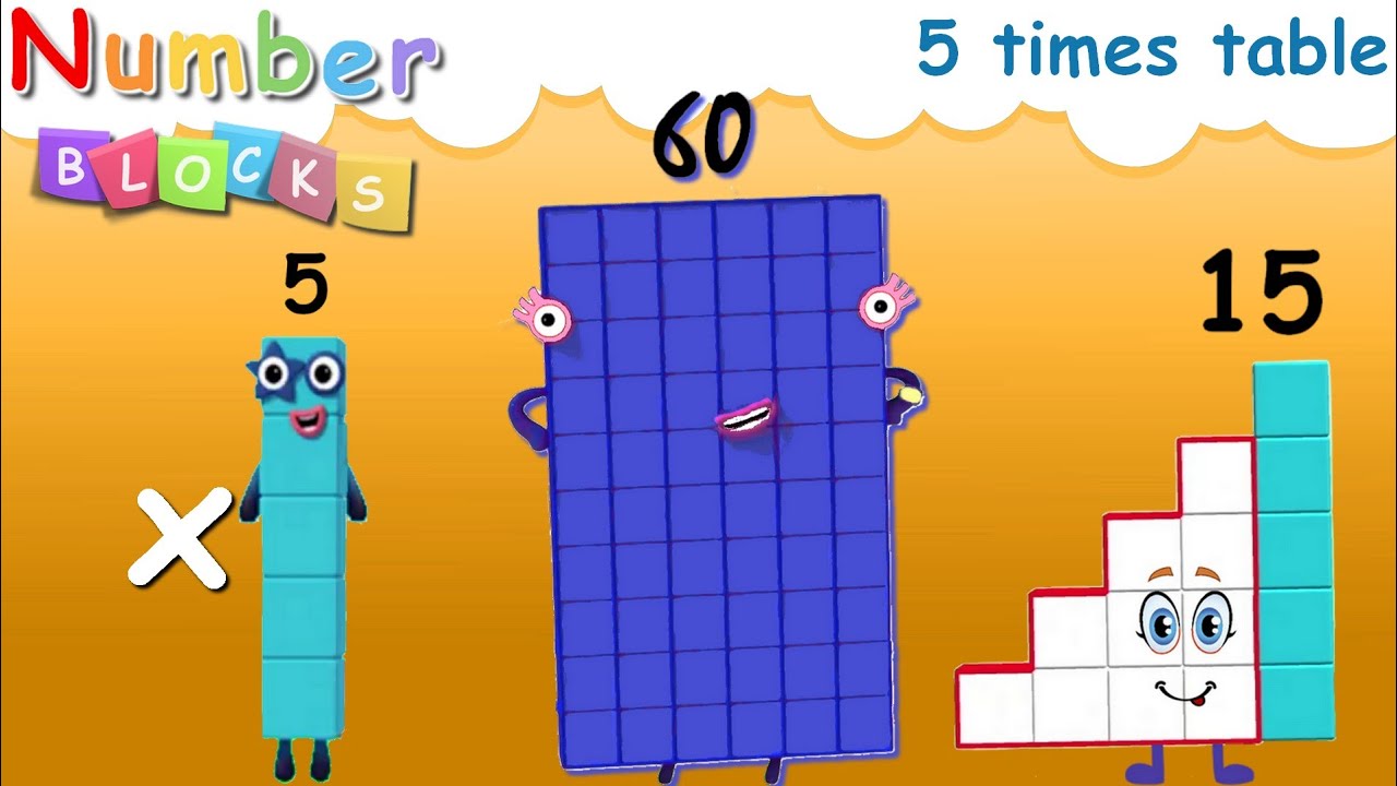 Numberblocks Multiply By Five 5 Times Table Counting By Multiples Youtube