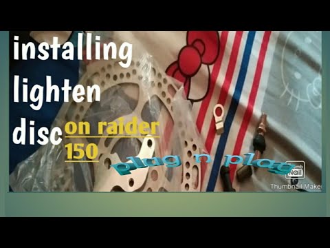 Installing lighten disc