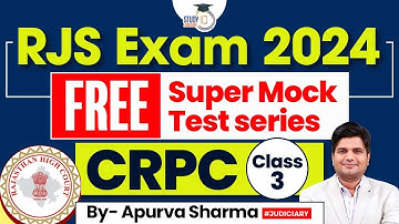 RJS Exam 2024 | CRPC, 1973 | Best MCQs | Class-3 | Free Super Mock Test Series |