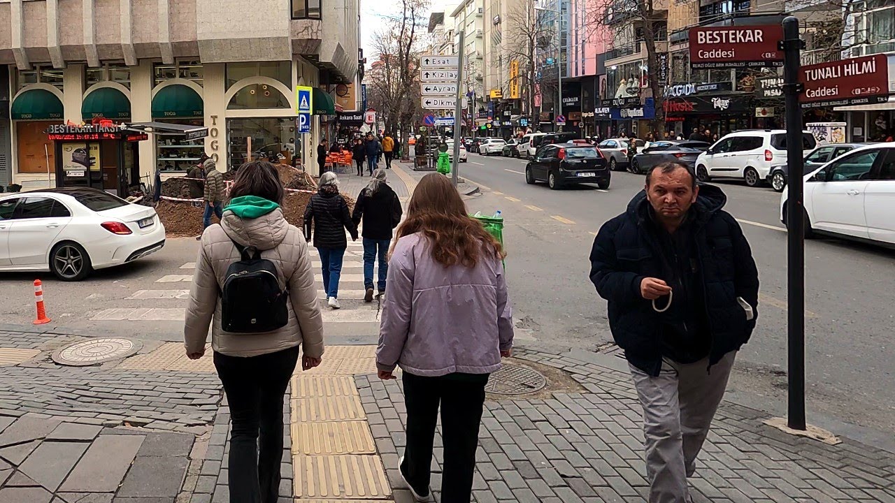 Ankara [4k60fps]: Tunalı Hilmi, Bestekar ve Tunus Yürüyüş Turu - Tunali Hilmi, Bestekar and Tunus