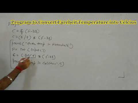 Python Program to convert Fahrenheit temperature into Celsius by ...