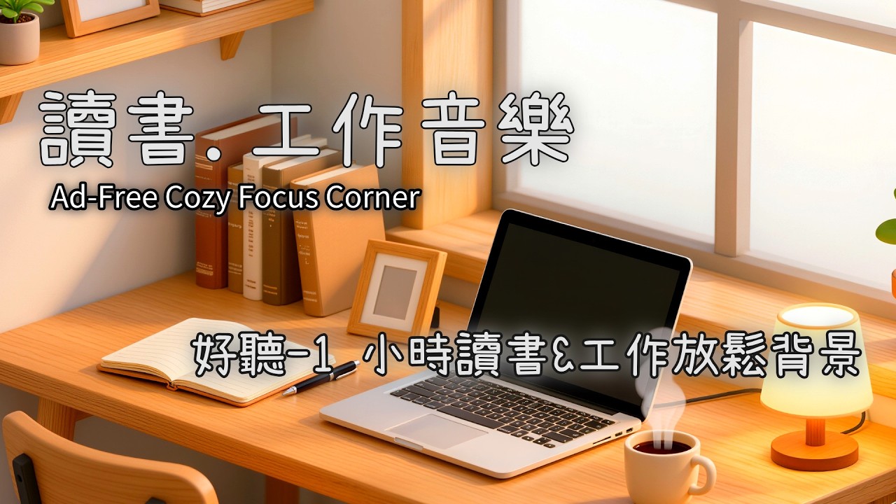 無廣告專注小角落｜1 小時讀書&工作背景音樂 ☕Ad-Free Cozy Focus Corner – 1 Hour Relaxing Study & Work Music