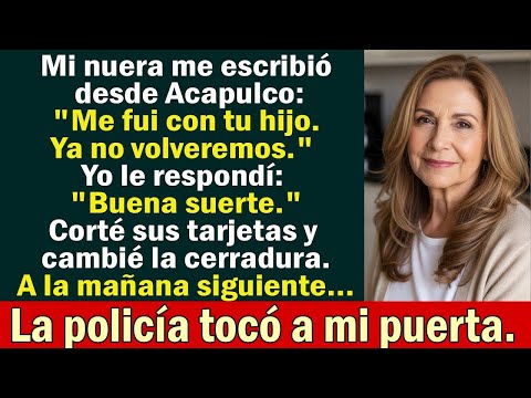 Mi nuera me escribió   Me he ido con su hijo  — Yo respondí   Buena suerte  y a la mañana siguient