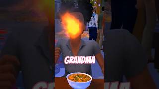 GRANDMA tries 2X ?SPICY? NOODLES CHALLENGE    shorts sims4 thesims4