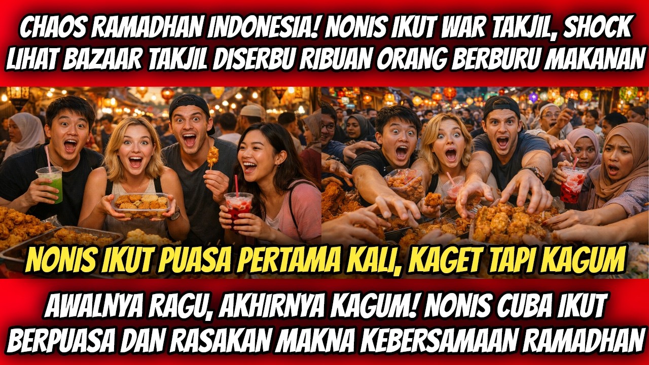 Nonis Ikut Puasa dan War Takjil Indonesia, Kaget Tahan Lapar lalu Kagum Lihat Meriahnya Berbuka