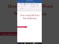 How to open ms word with shortcut keys #shorts #youtubeshorts #openworld
