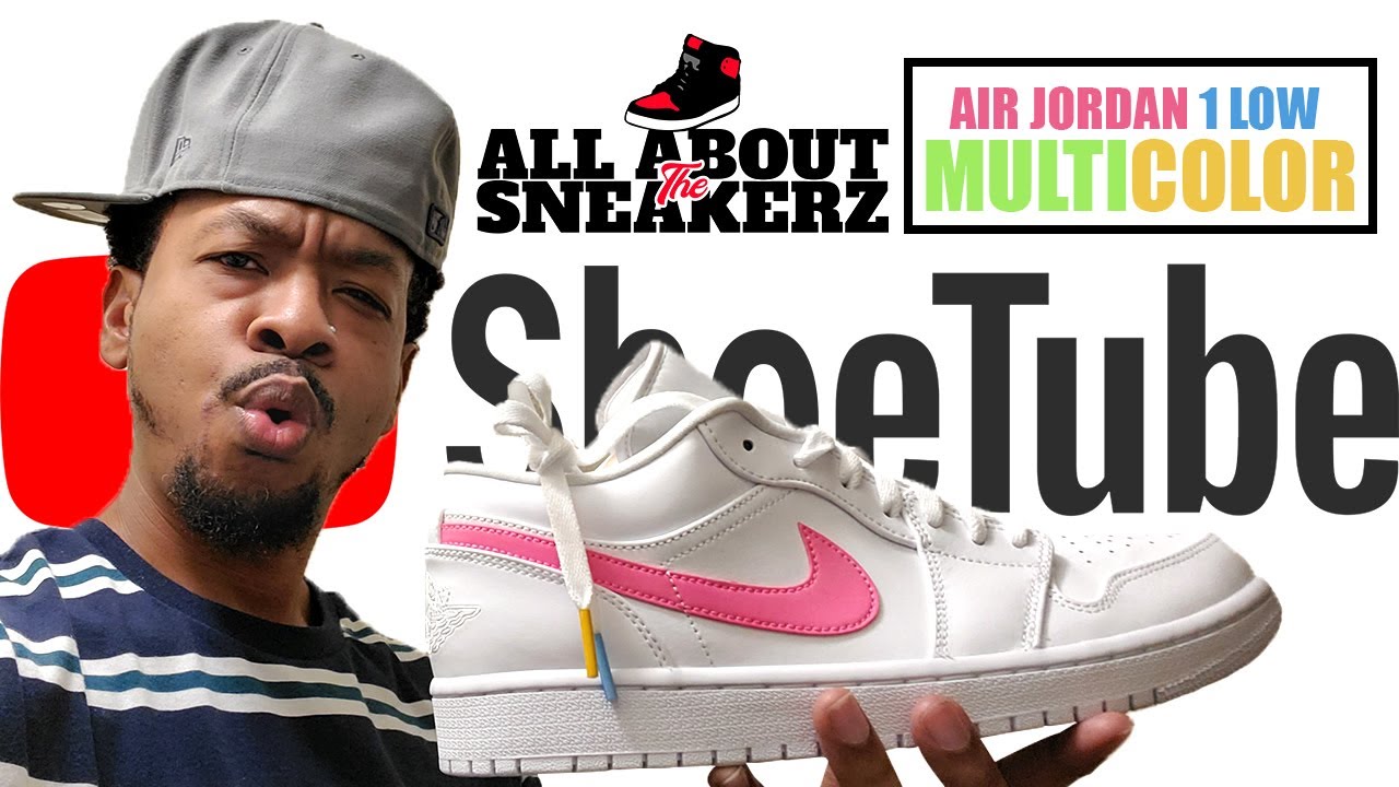 Nike ナイキ Jordan 1 Low White Multi-Color AIR JORDAN 1 LOW 'MULTICOLOR' UNBOXING & REVIEW!! - YouTube
