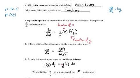9.3.1 Separable Equations