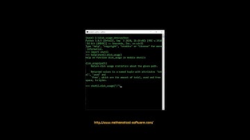[Python] How to Get Disk Memory Usage in Python Short Video