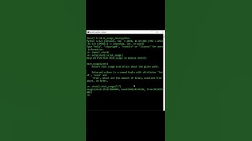 [Python] How to Get Disk Memory Usage in Python Short Video