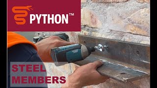 Structurally connect steel members to masonry in seconds.