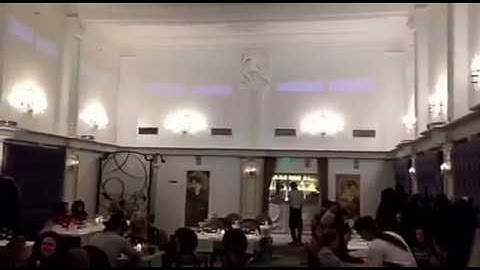 The start of 3D mapping show in restaurant ATLAS