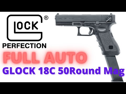 Glock 18C Full Auto with a 50 Round Extended Mag by Umarex