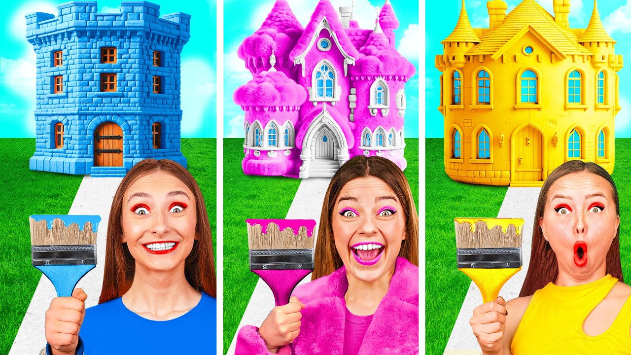 Домики Одного Цвета Челлендж | Креативные Лайфхаки Для Декора от GoFun Challenge