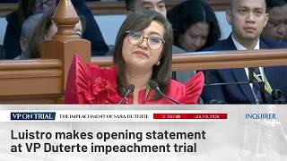 Luistro makes opening statement at VP Duterte impeachment trial