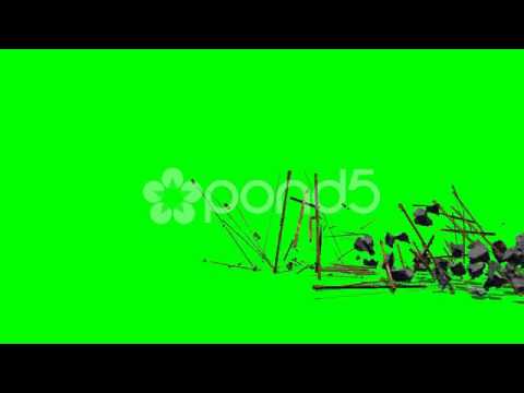 Wood And Stone Debris Explode - Green Screen - YouTube