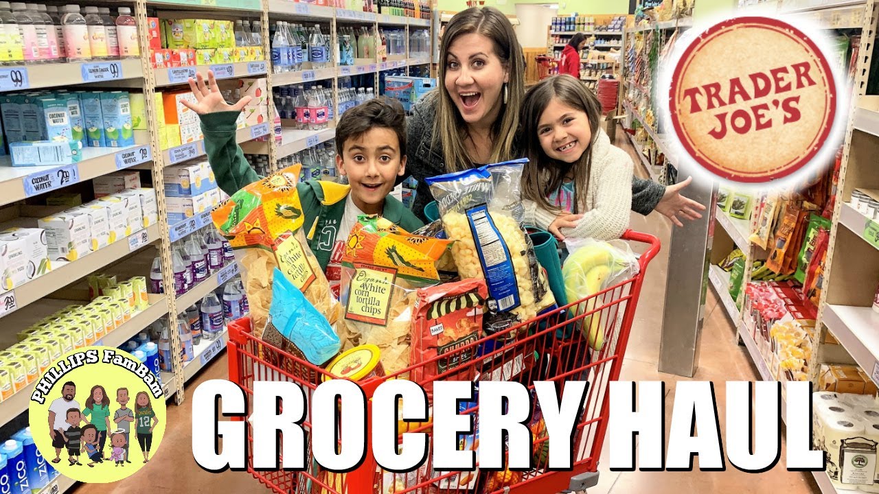 MASSIVE TRADER JOE'S GROCERY HAUL | TRADER JOE'S FOOD TASTE TEST | PHILLIPS FamBam Grocery Hauls