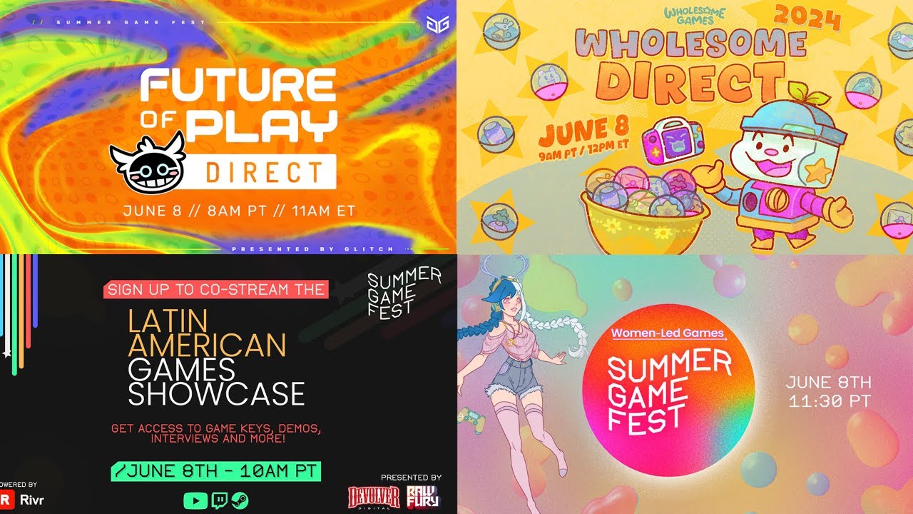 Summer Game Fest 2024: Future of Play, Wholesome Games, Latin American Games, Women Led Games