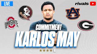 Karlos May LIVE COMMITMENT | 4-Star DL Chooses Between Georgia, Ohio State, Auburn and Florida St.