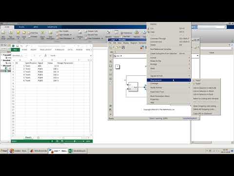 Trace-ability between Simulink Model and Excel, Word or DOORs using SL Requirement (VnV) toolbox