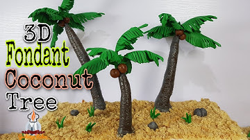 Fondant Coconut tree/How to make Fondant Palm tree/Fondant cake tree/Guchings Dishes.