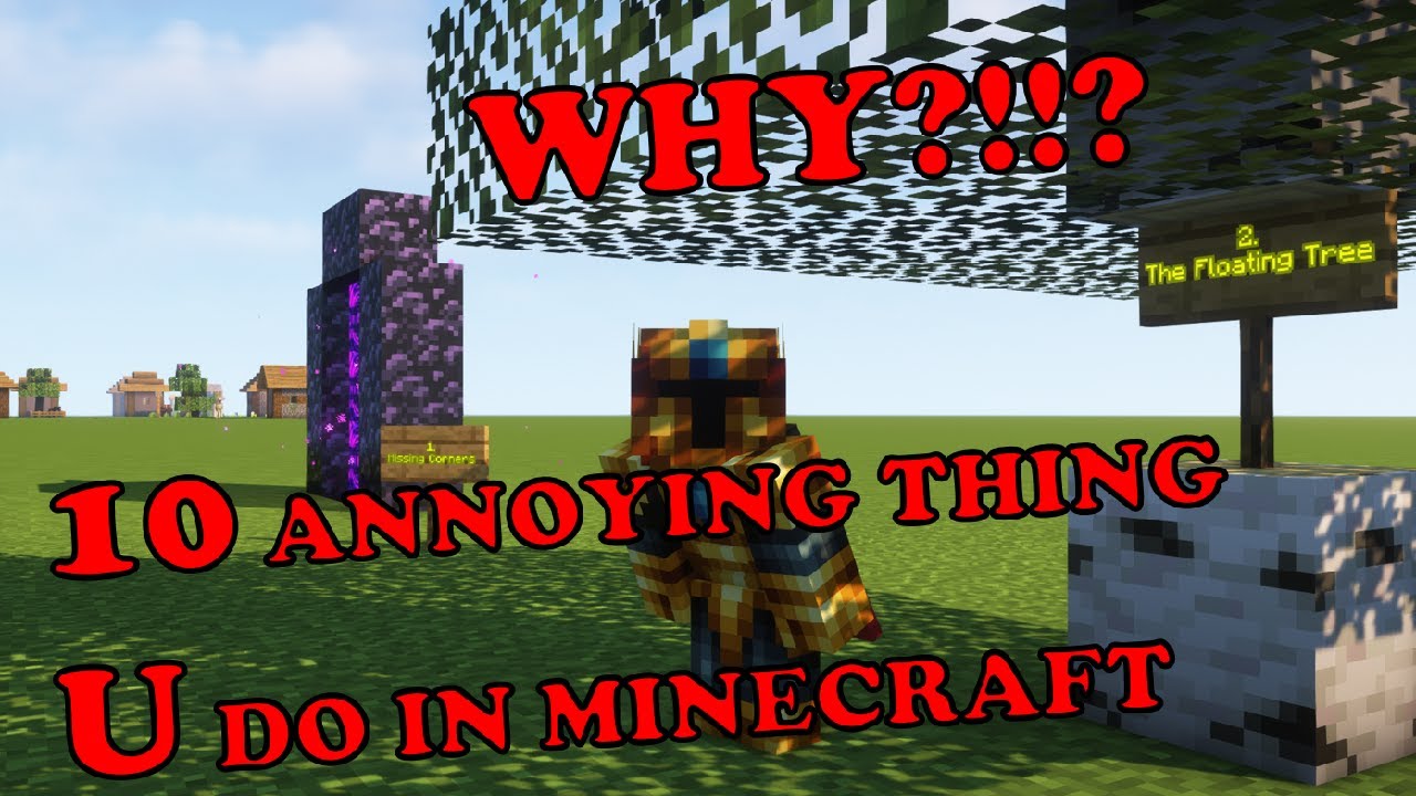 10 Annoying Things YOU Do In Minecraft! - YouTube
