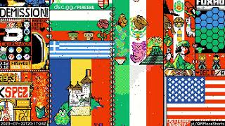 r/place Timelapse Flags of Mexico Romania Bulgaria Greece