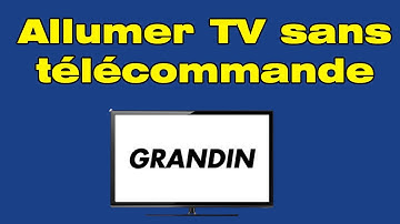 comment allumer une tele grandin sans telecommande